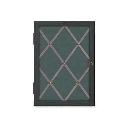 United Visual Products Sliding Door 8" Wood Framed Display Case, UVDC1650-OAK-CLOUD UVDC1650-OAK-CLOUD